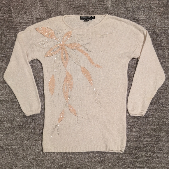 Vintage The News Letter Work in Progress Silk Angora Wool Dolman Sleeve Sweater - Picture 1 of 11